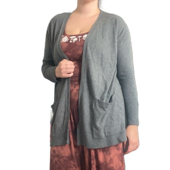 Zadig & Voltaire Gray Open Front Long Sleeve Minimalist Knit Cardigan Sweater - Picture 9 of 10